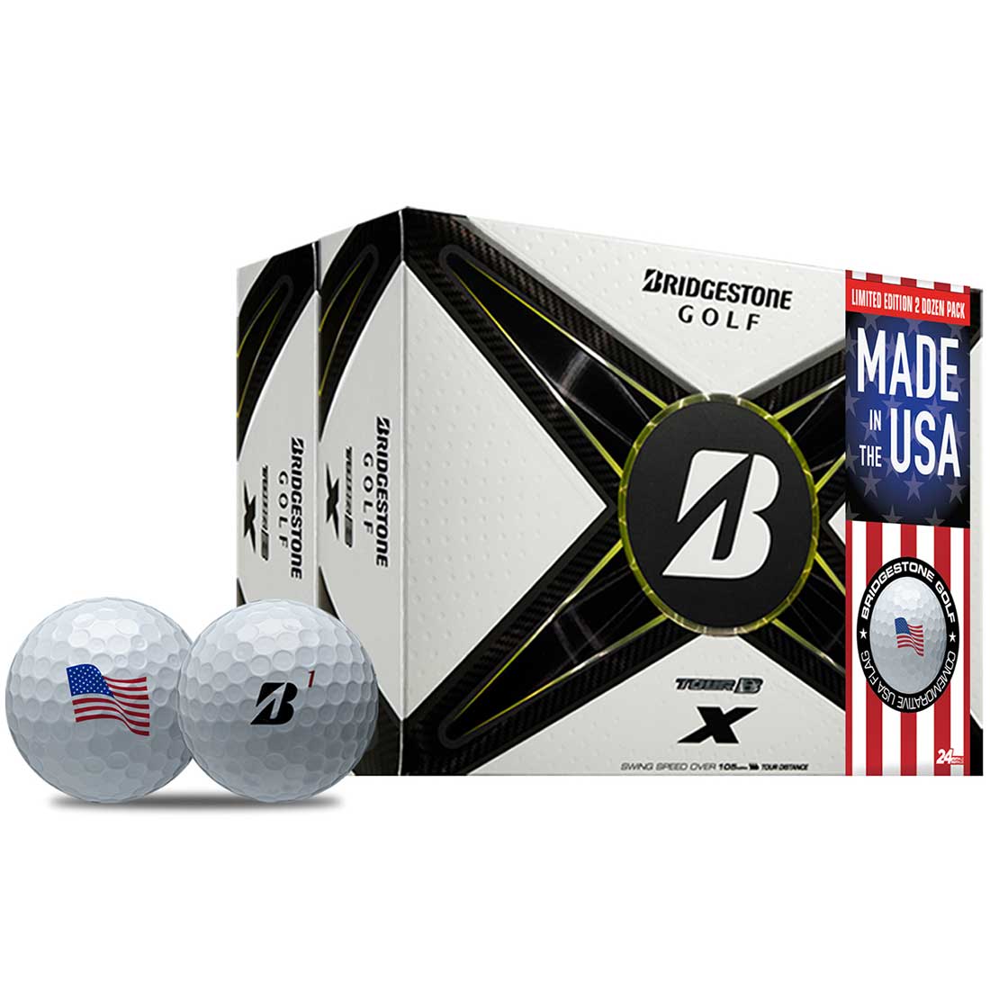 Bridgestone 2024 Tour B X USA Double Dozen Golf Balls