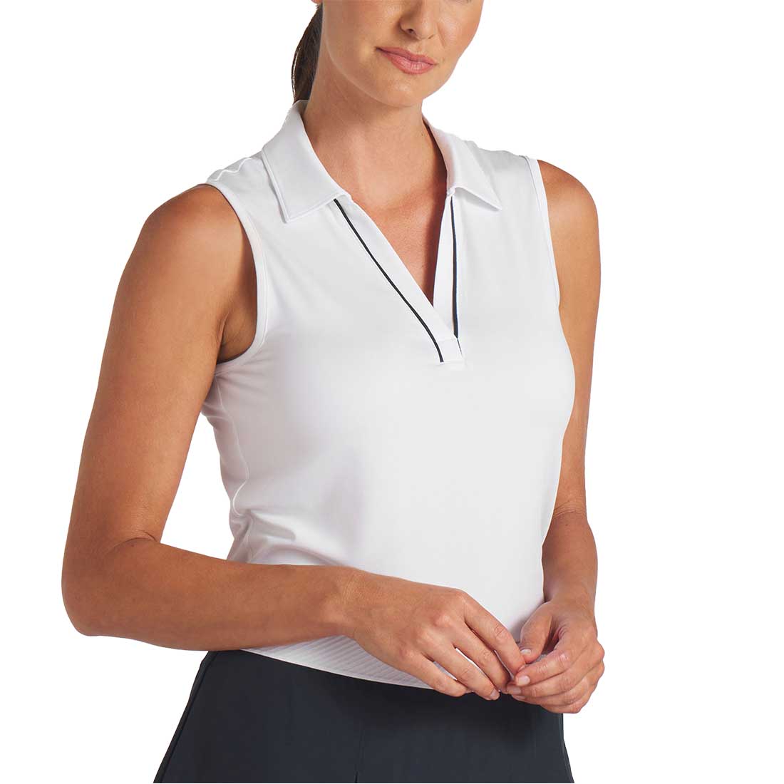 Puma Women's Cloudspun Piped Sleeveless Polo