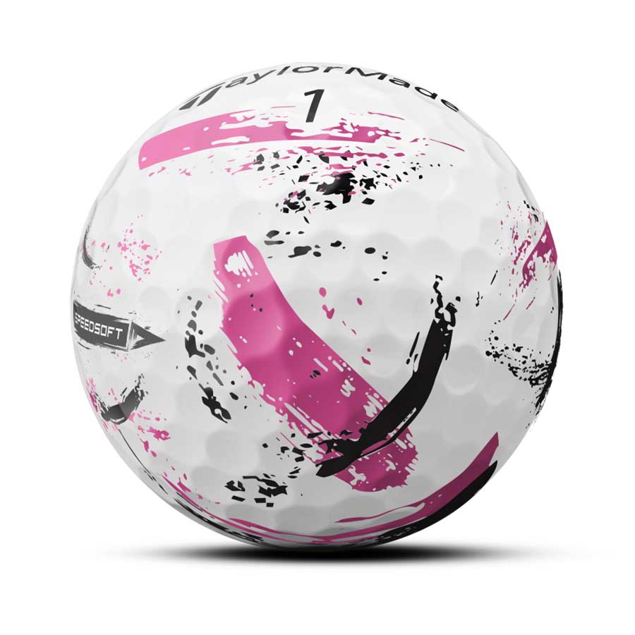 TaylorMade 2024 SpeedSoft Ink Pink Golf Balls