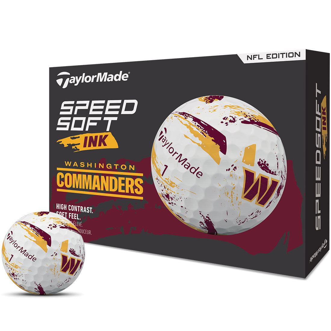 TaylorMade SpeedSoft Ink NFL Golf Balls