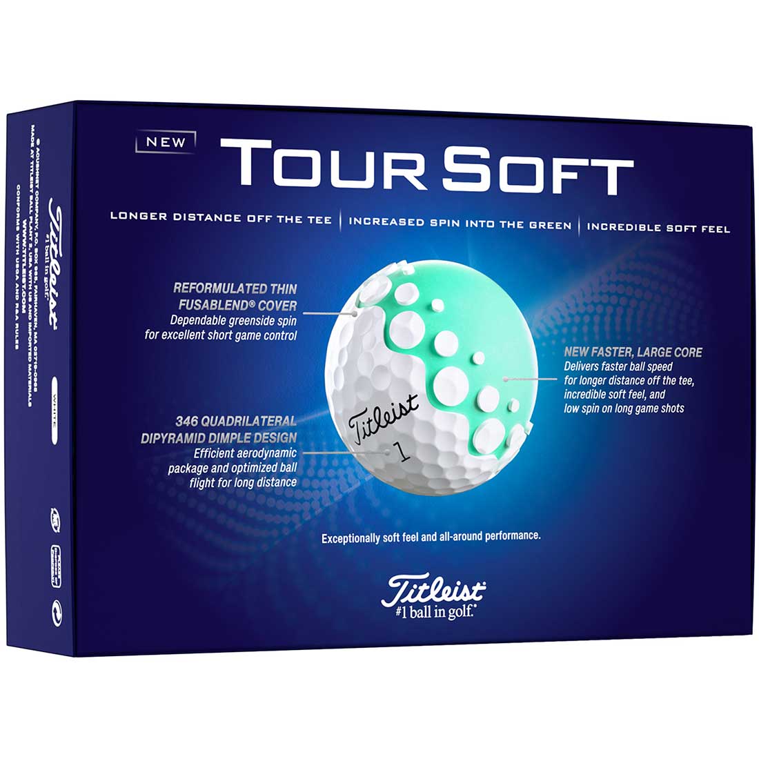 Titleist 2024 Tour Soft Logo Overrun White Golf Balls