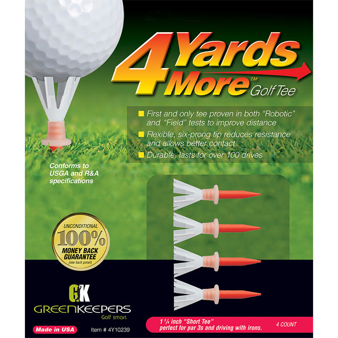 Green Keepers 4 Yards More Golf Tee