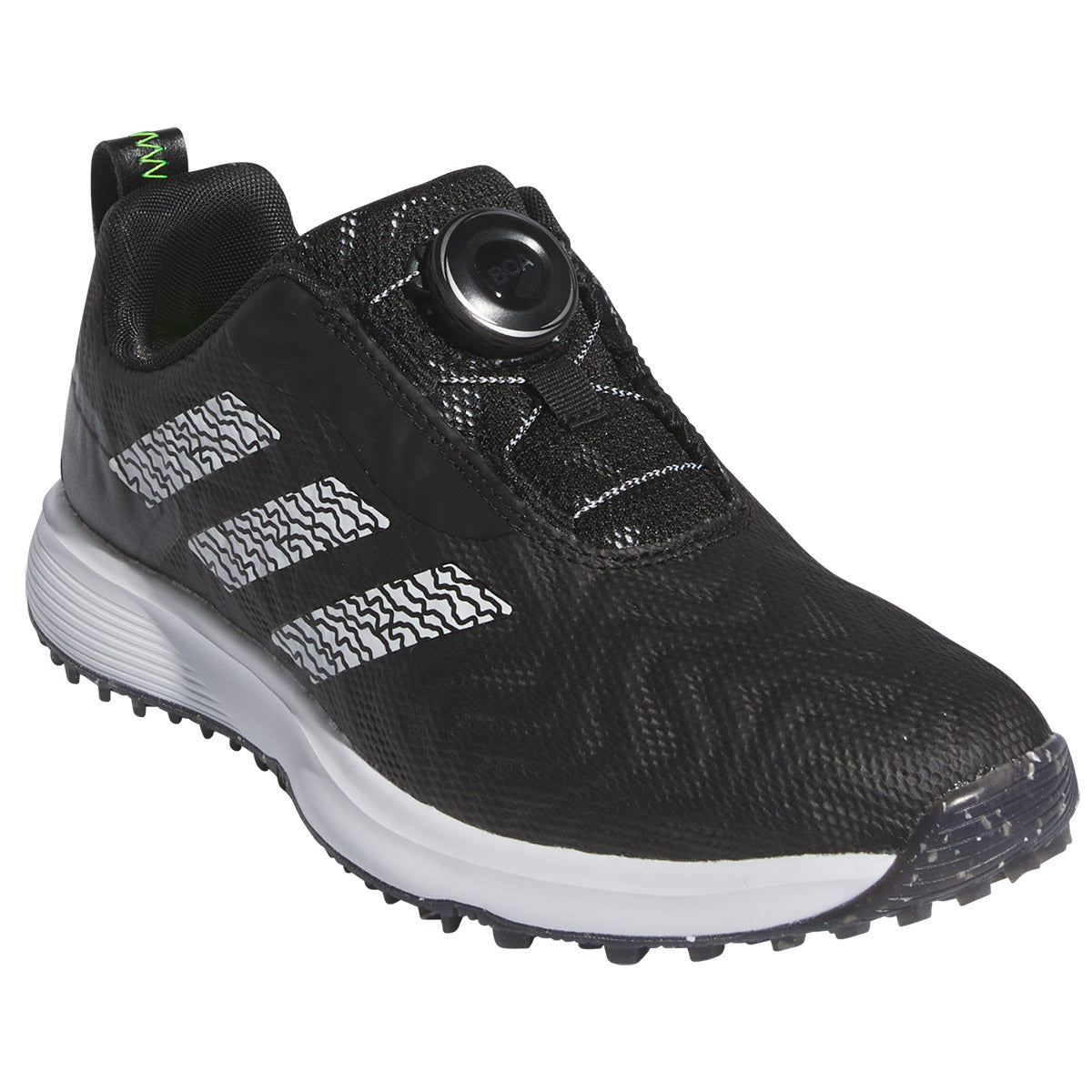 Adidas Juniors Codechaos BOA 25 Golf Shoes Black/White/Lucid Lemon