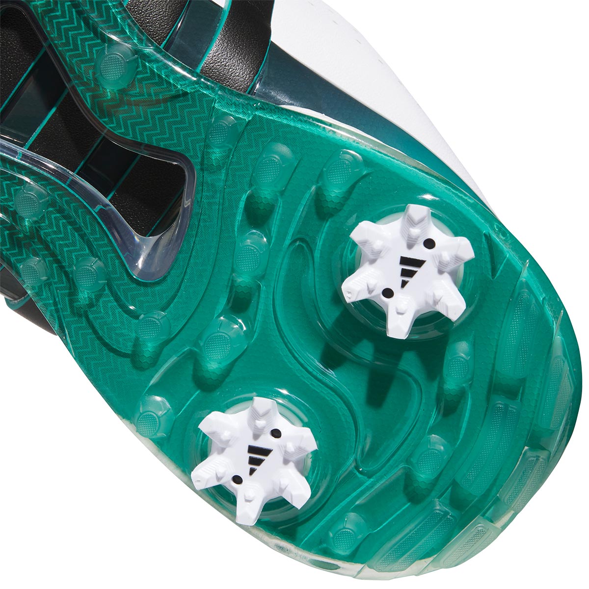 Adidas Tour360 24 Golf Shoes White/Core Black/Aurora Ivy