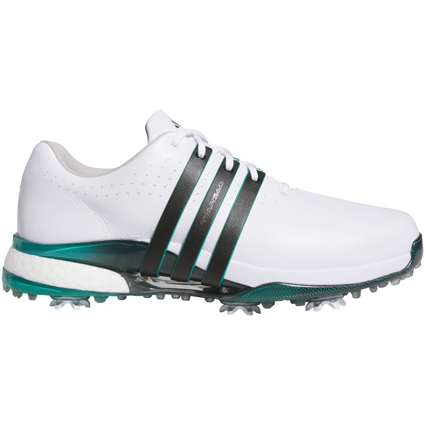 Adidas Tour360 24 Golf Shoes White/Core Black/Aurora Ivy