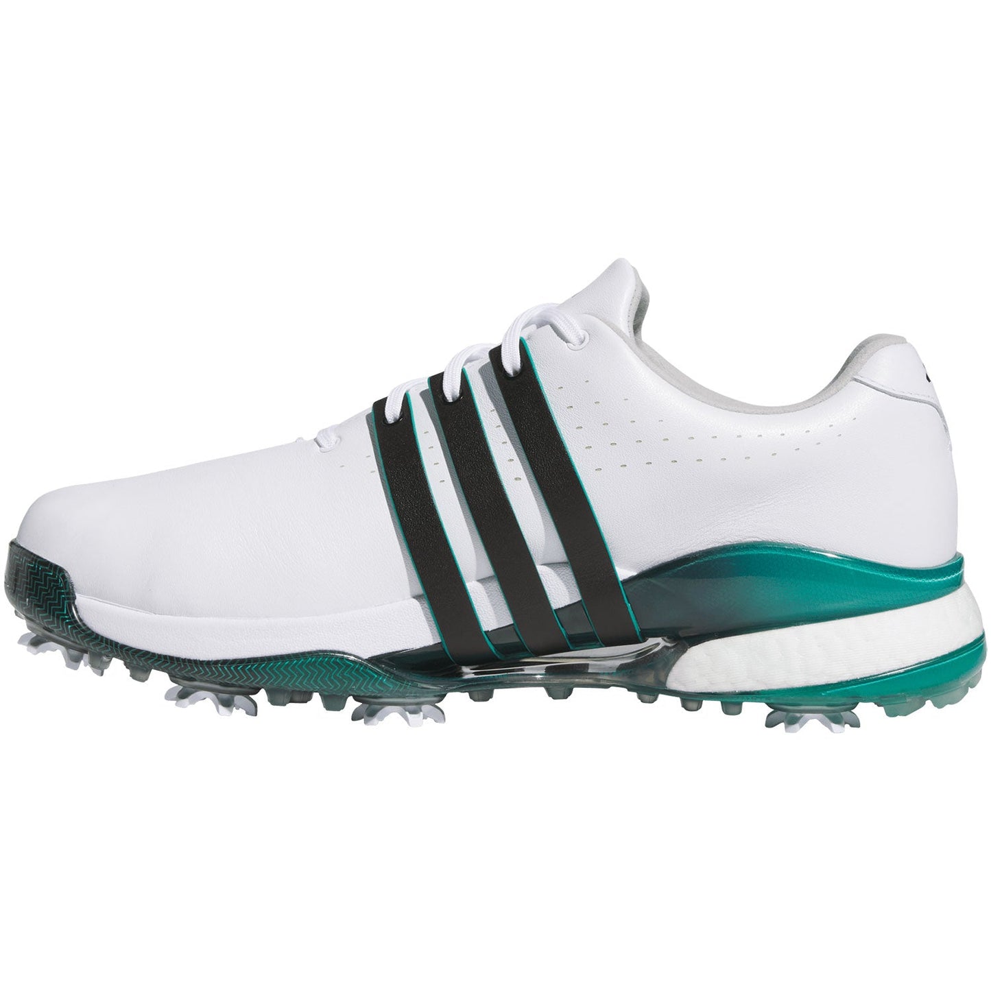 Adidas Tour360 24 Golf Shoes White/Core Black/Aurora Ivy