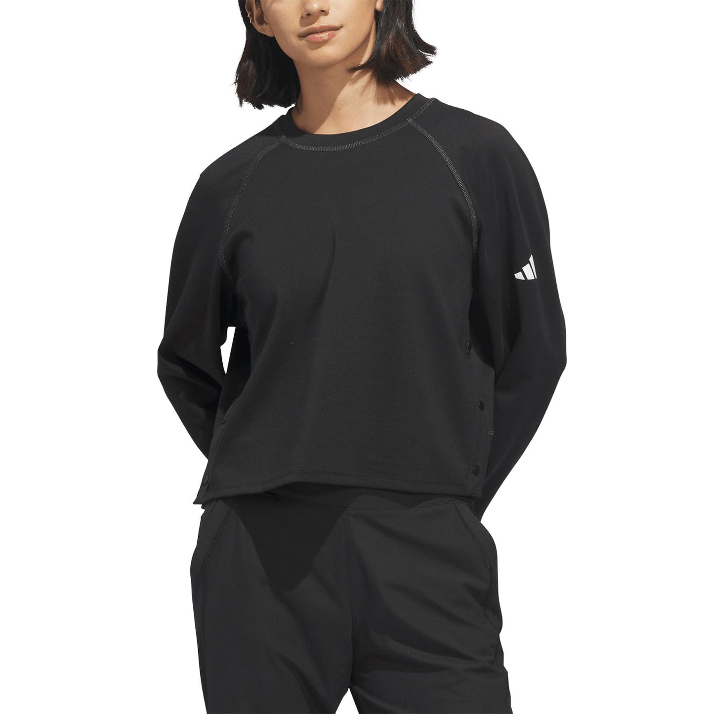 Adidas Women's Beyond the Course Side Snap Crew Layer