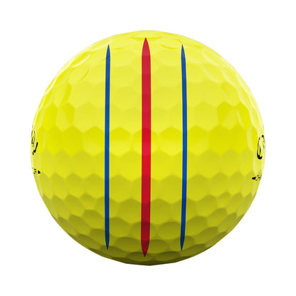 Callaway Chrome Tour Triple Track Yellow Personalized Golf Balls
