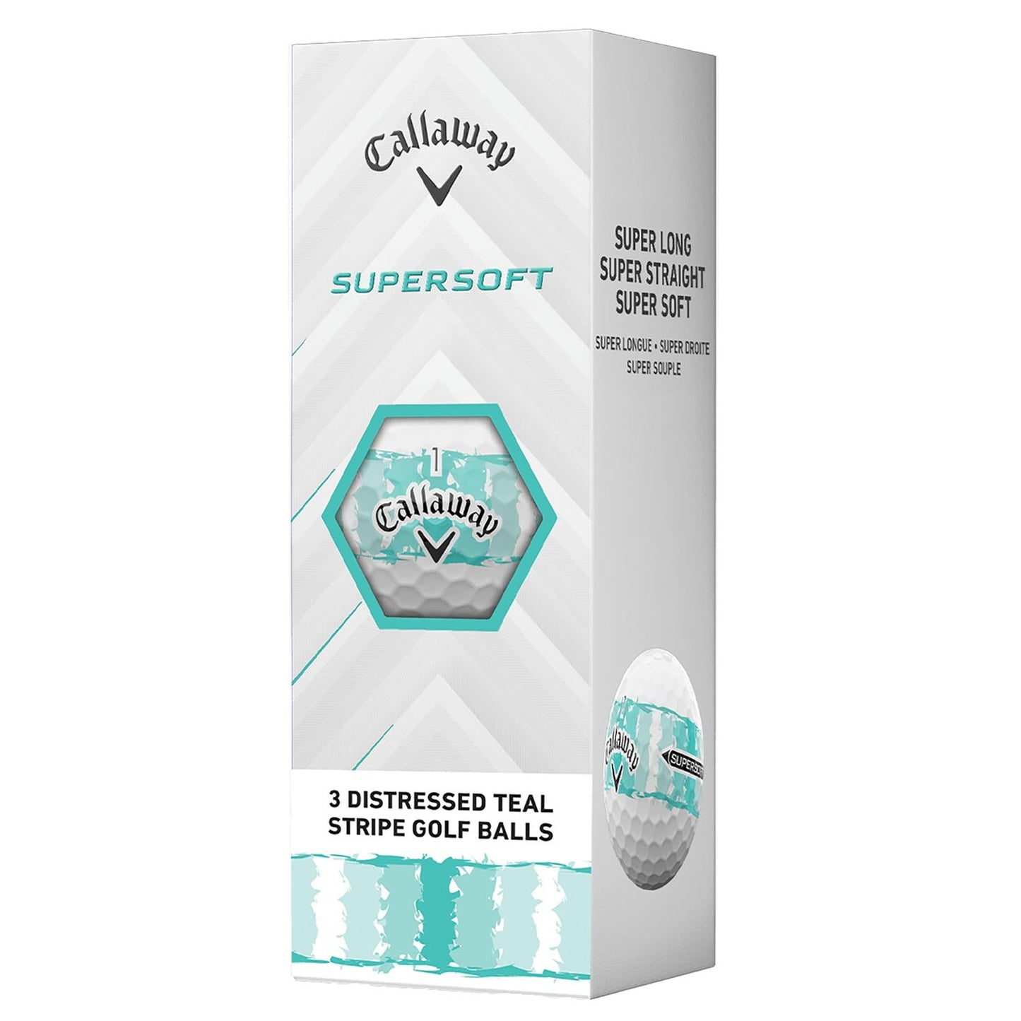 Callaway Supersoft Distressed Teal Stripe Golf Balls