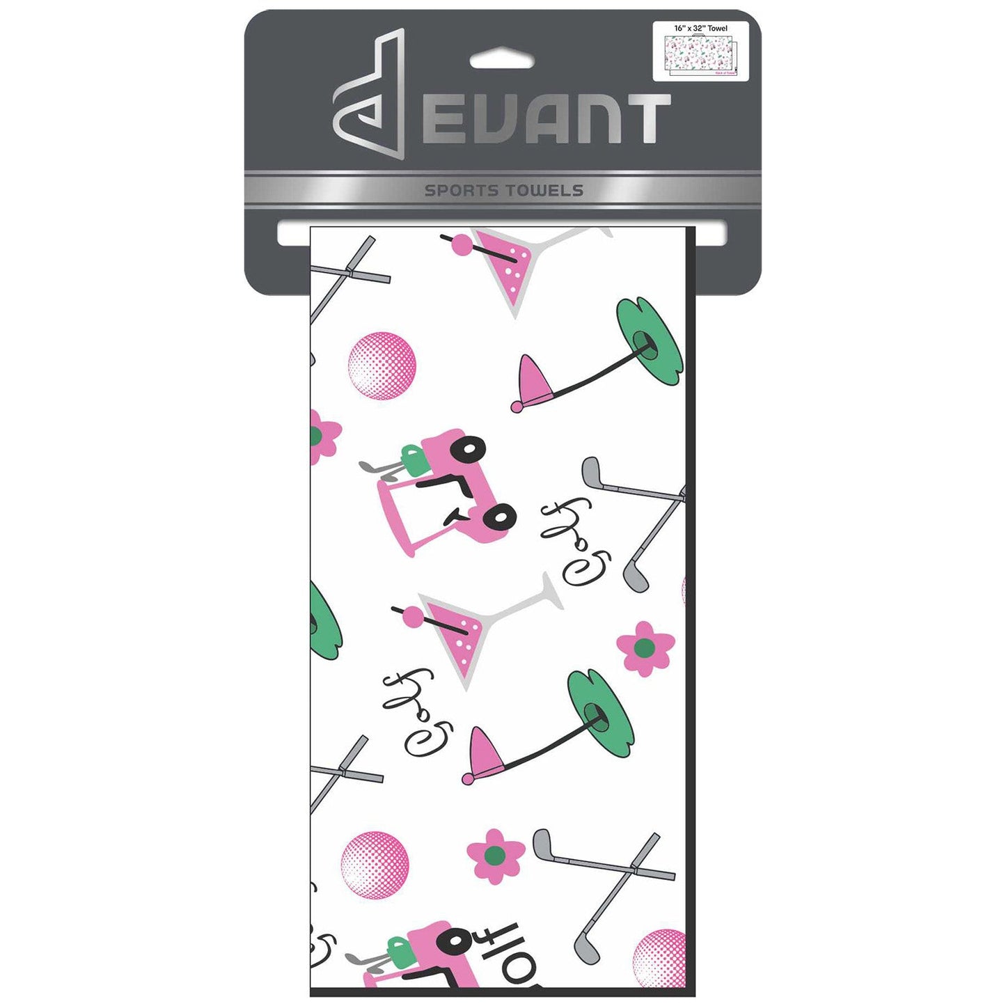 Devant Women's Martini Tee Time Golf Towel