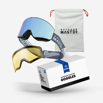 Asian Fit FALCON Ski Goggles Cylindrical ZEISS Lens