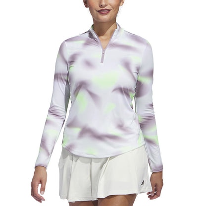 Adidas Women's Ultimate365 Printed Quarter Zip Mock