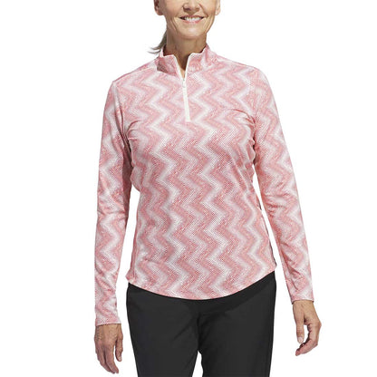 Adidas Women's Ultimate365 Printed Quarter Zip Mock