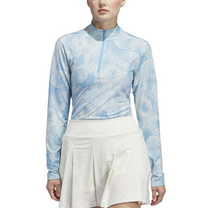 Adidas Women's Ultimate365 Printed Quarter Zip Mock