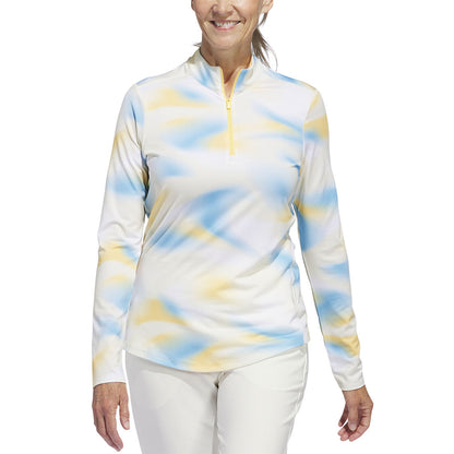 Adidas Women's Ultimate365 Printed Quarter Zip Mock
