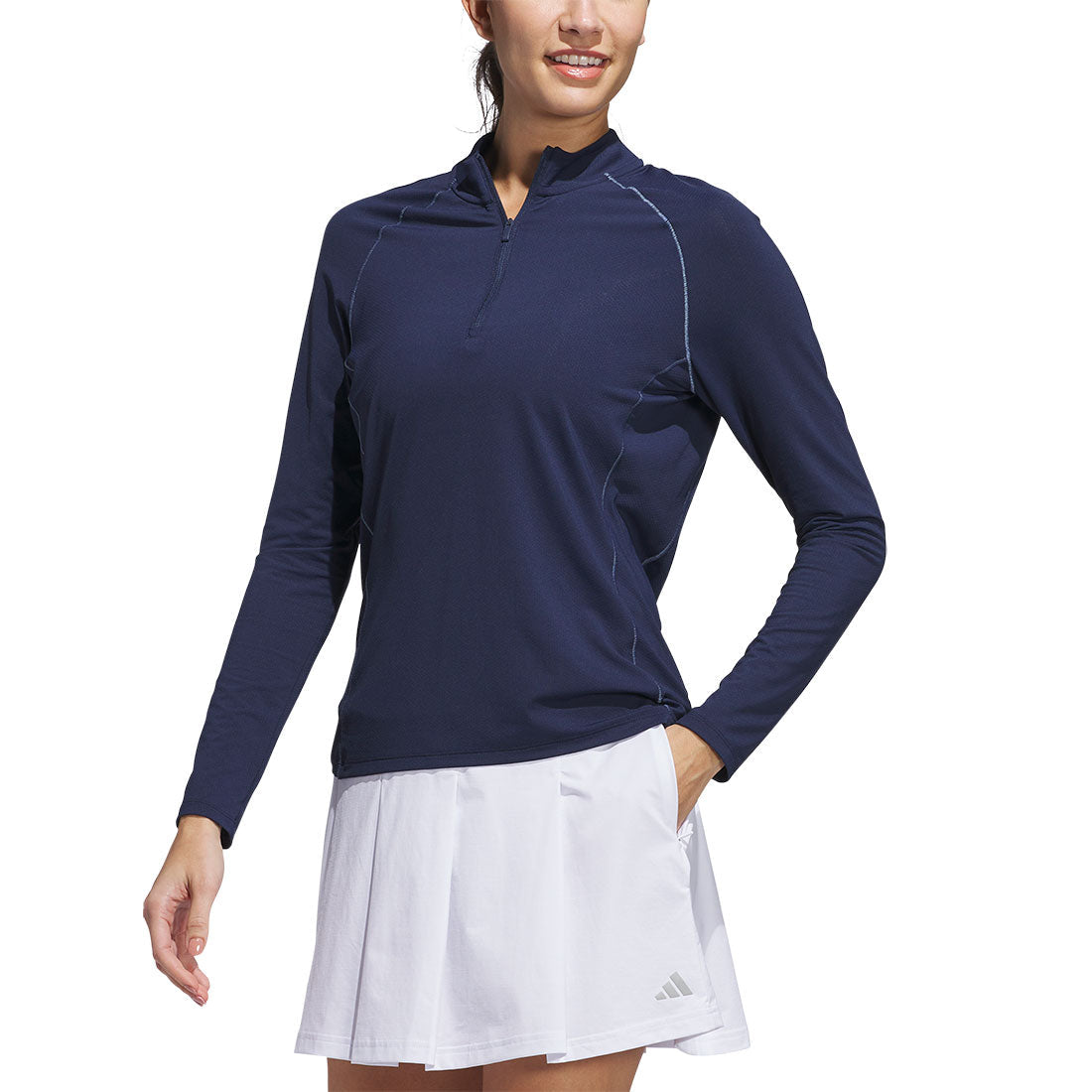 Adidas Women's Ultimate365 Solid 1/4 Zip Golf Mock