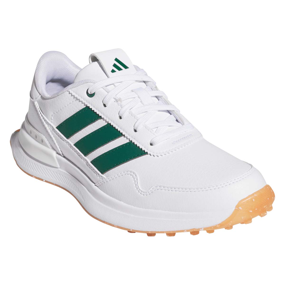 Adidas Juniors S2G 26 Golf Shoes White/Collegiate Green/Gum