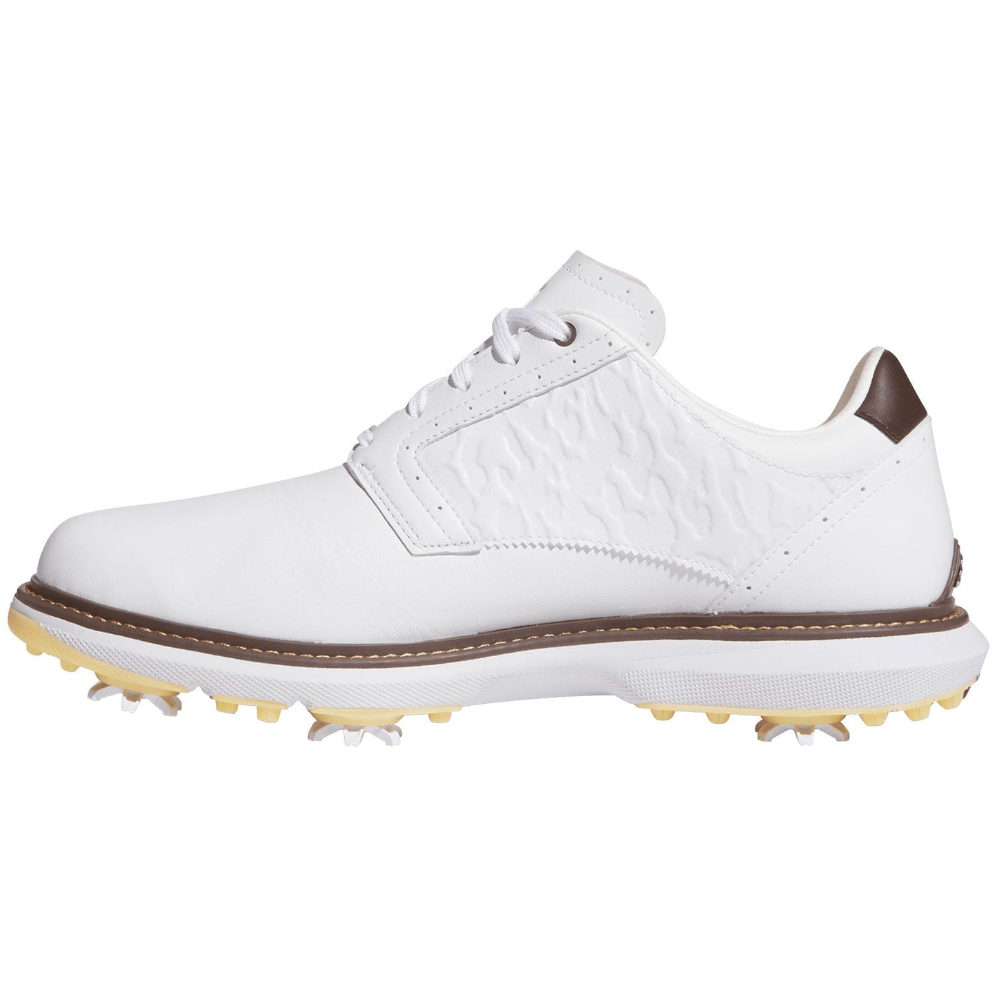 Adidas MC70 Golf Shoes White/Matte Silver/Brown