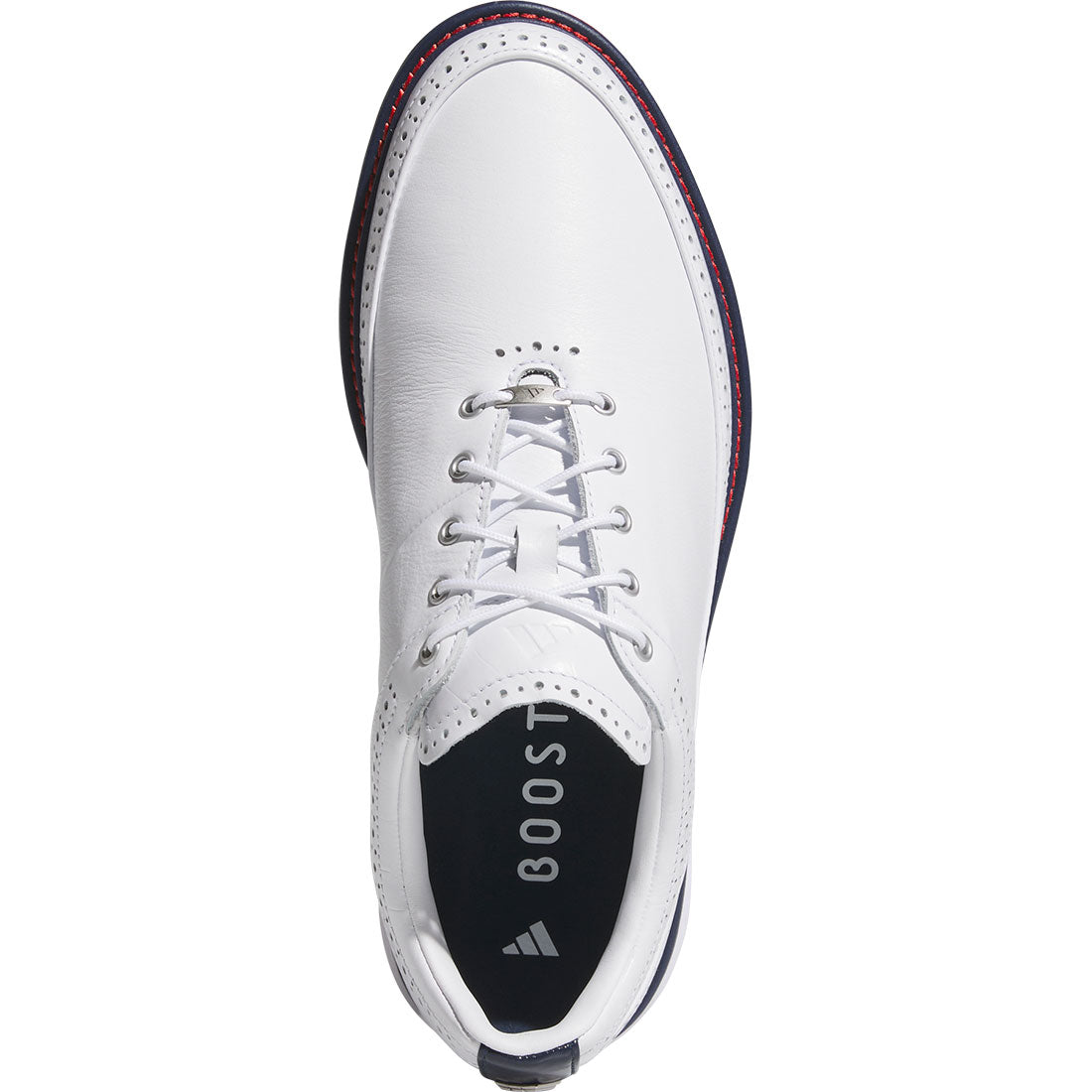 Adidas MC80 Golf Shoes White/Collegiate Navy/Better Scarlet