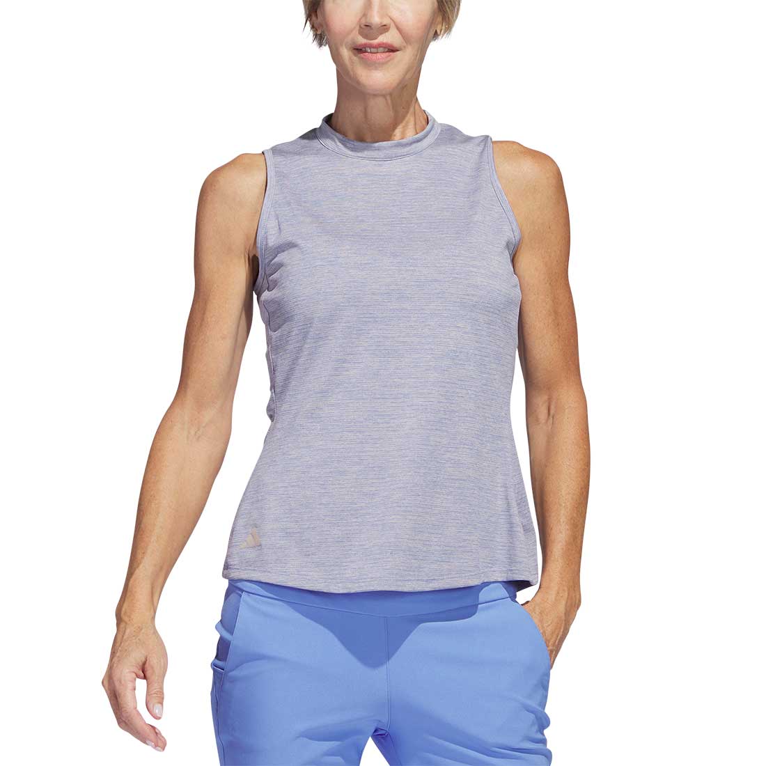 Adidas Women's Heathered Essentials Mock Sleeveless
