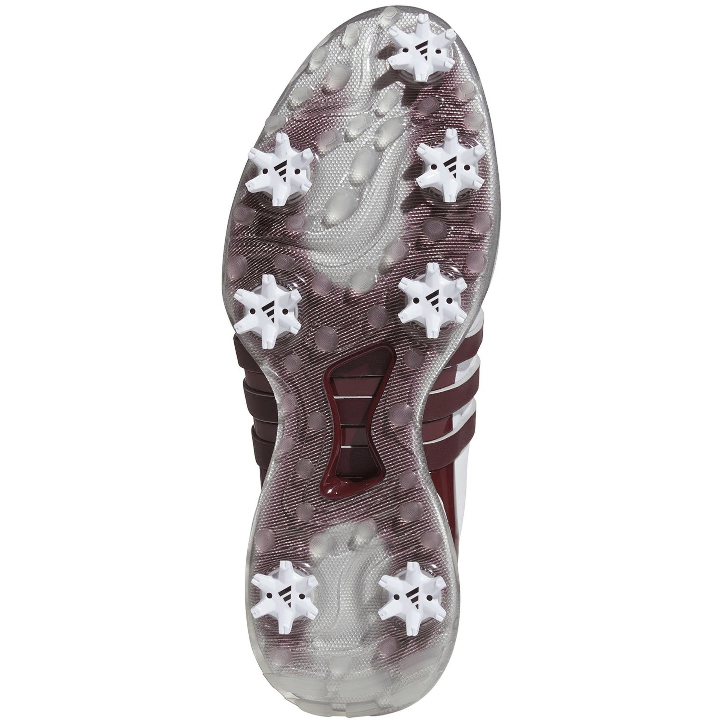 Adidas Tour360 24 Golf Shoes White/Maroon/Iron