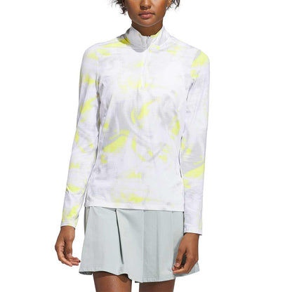 Adidas Women's Ultimate365 Printed Quarter Zip Mock