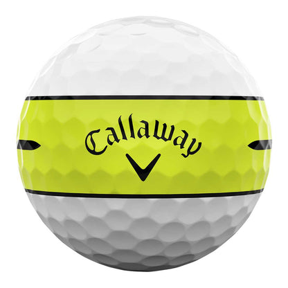 Callaway 2024 Chrome Tour 360 Yellow Stripe Golf Balls