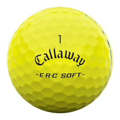 Callaway ERC Soft Triple Track Yellow Personalized Golf Balls