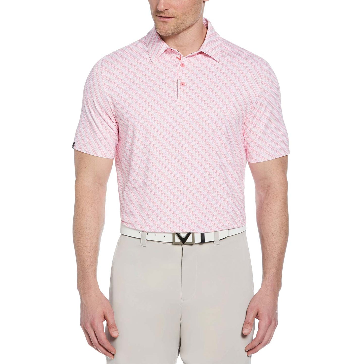 Callaway Chevron Twill Print Golf Polo