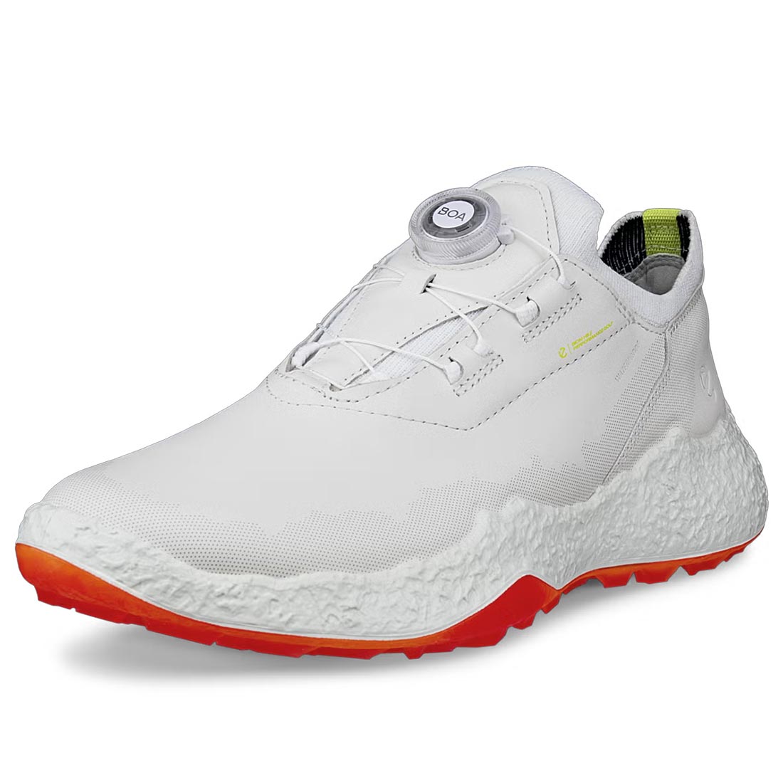 Ecco Women's Biom H5 Leather BOA Golf Shoes White/Orange