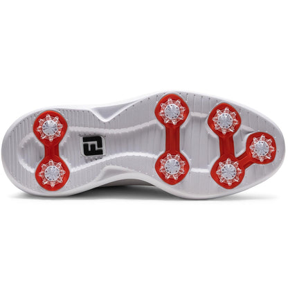 FootJoy FJ Traditions Blucher Golf Shoes White/Black Camo/Cherry Tomato