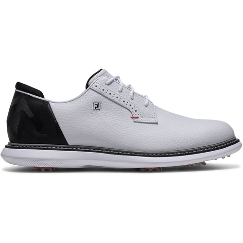 FootJoy FJ Traditions Blucher Golf Shoes White/Black Camo/Cherry Tomato