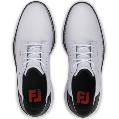 FootJoy FJ Traditions Blucher Golf Shoes White/Black Camo/Cherry Tomato