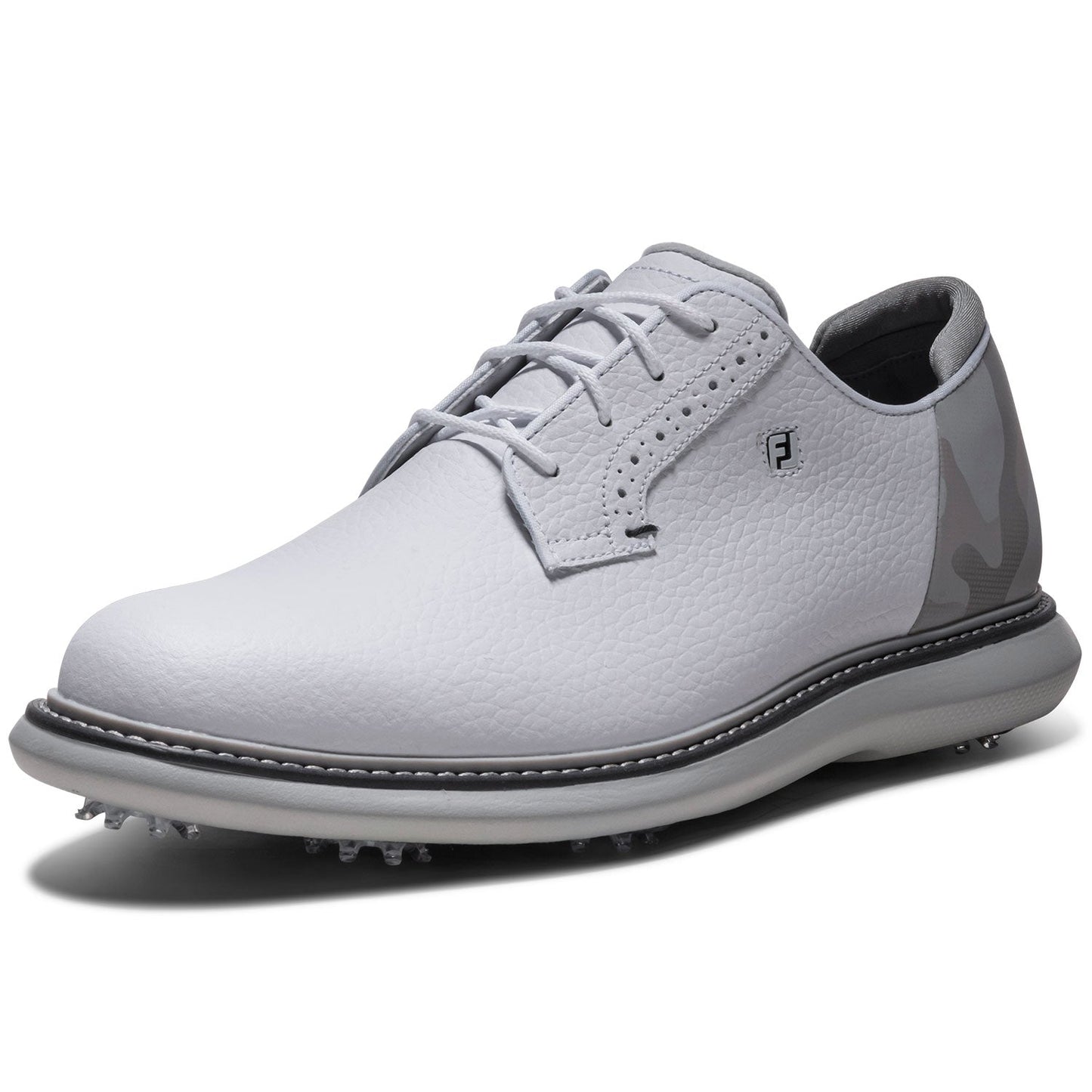 FootJoy FJ Traditions Blucher Golf Shoes White/Grey Camo