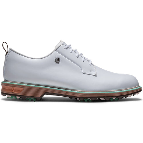 FootJoy Premiere Series Field Golf Shoes White/Chestnut/Aqua Marine