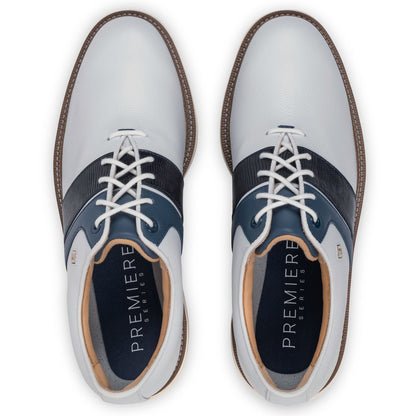 FootJoy Premiere Series Packard Golf Shoes White/Pageant Blue/Denim