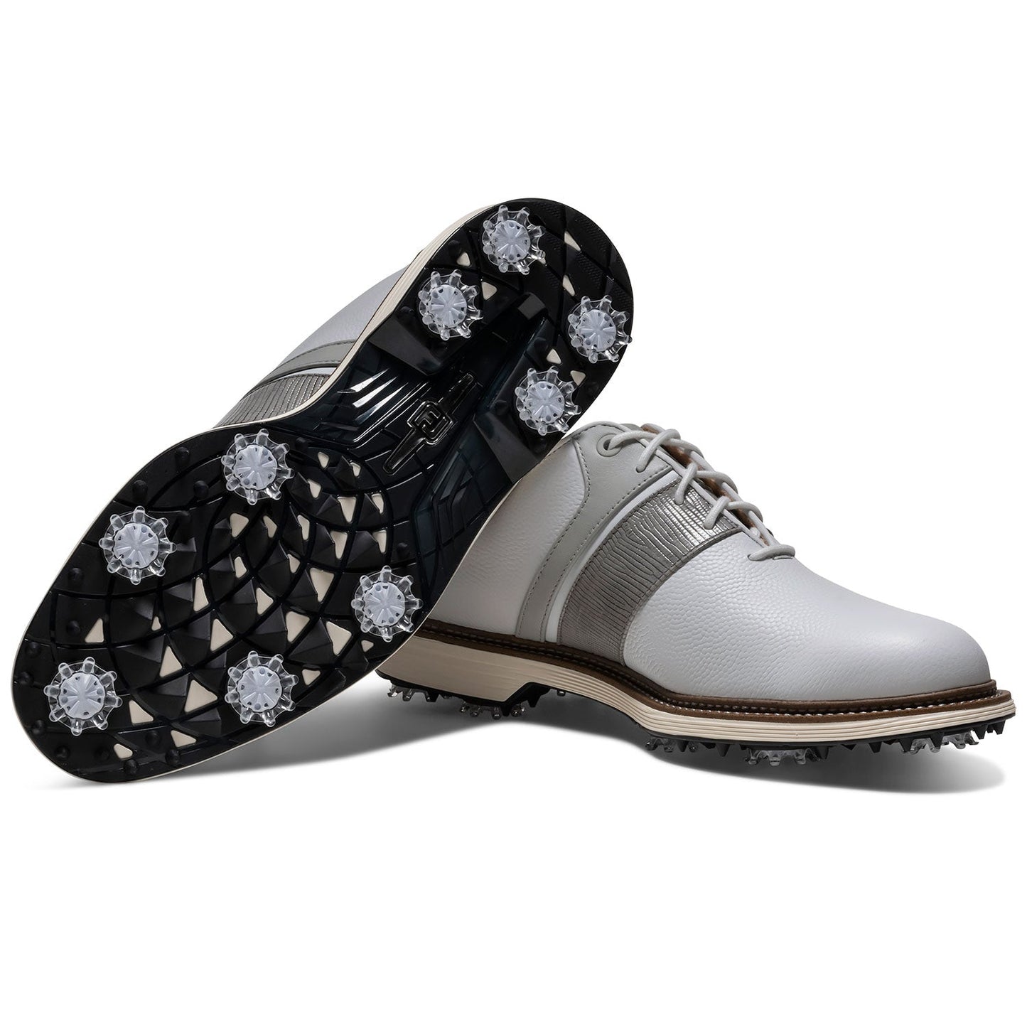 FootJoy Premiere Series Packard Golf Shoes White/Steel Grey/Gunmetal