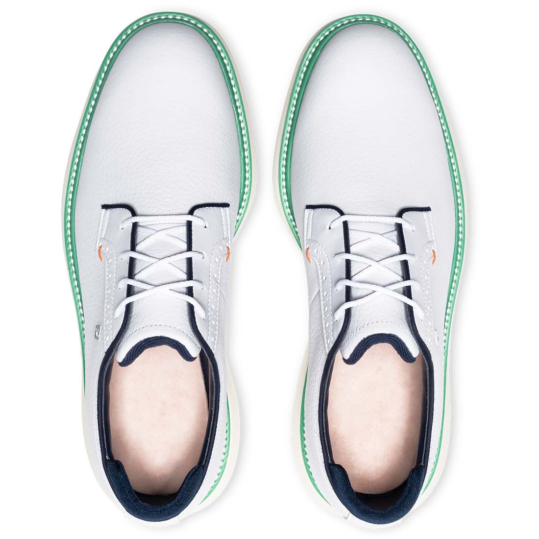 FootJoy Traditions Blucher Golf Shoes White/Aqua Marine/Pageant Blue