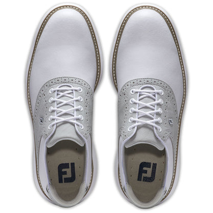 FootJoy Traditions Saddle Golf Shoes White/Grey