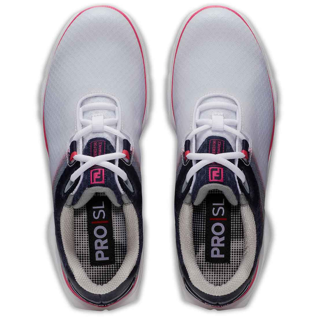 FootJoy Women's Pro SL Sport Golf Shoes White/Navy/Pink