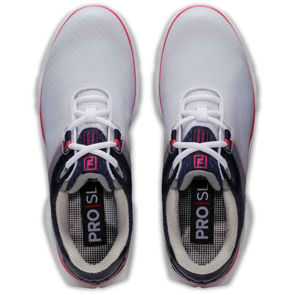 FootJoy Women's Pro SL Sport Golf Shoes White/Navy/Pink