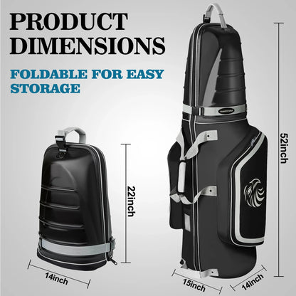 Yamato Golf Travel Bag with ABS Hard Shell & Inline Skate Wheels