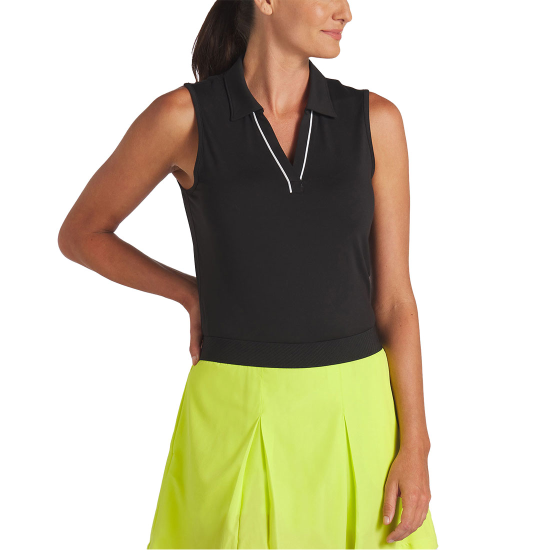 Puma Women's Cloudspun Piped Sleeveless Polo