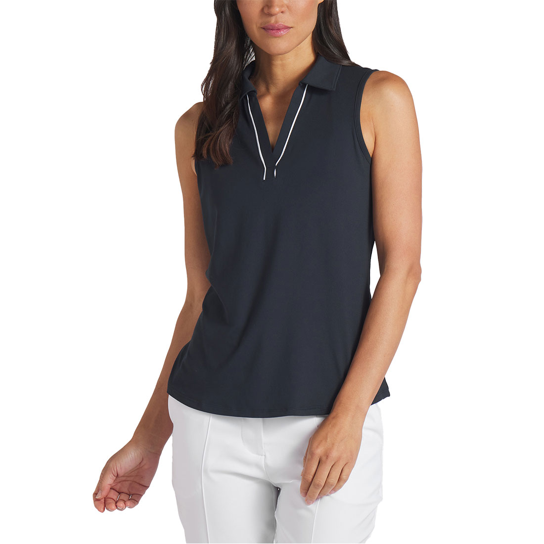 Puma Women's Cloudspun Piped Sleeveless Polo