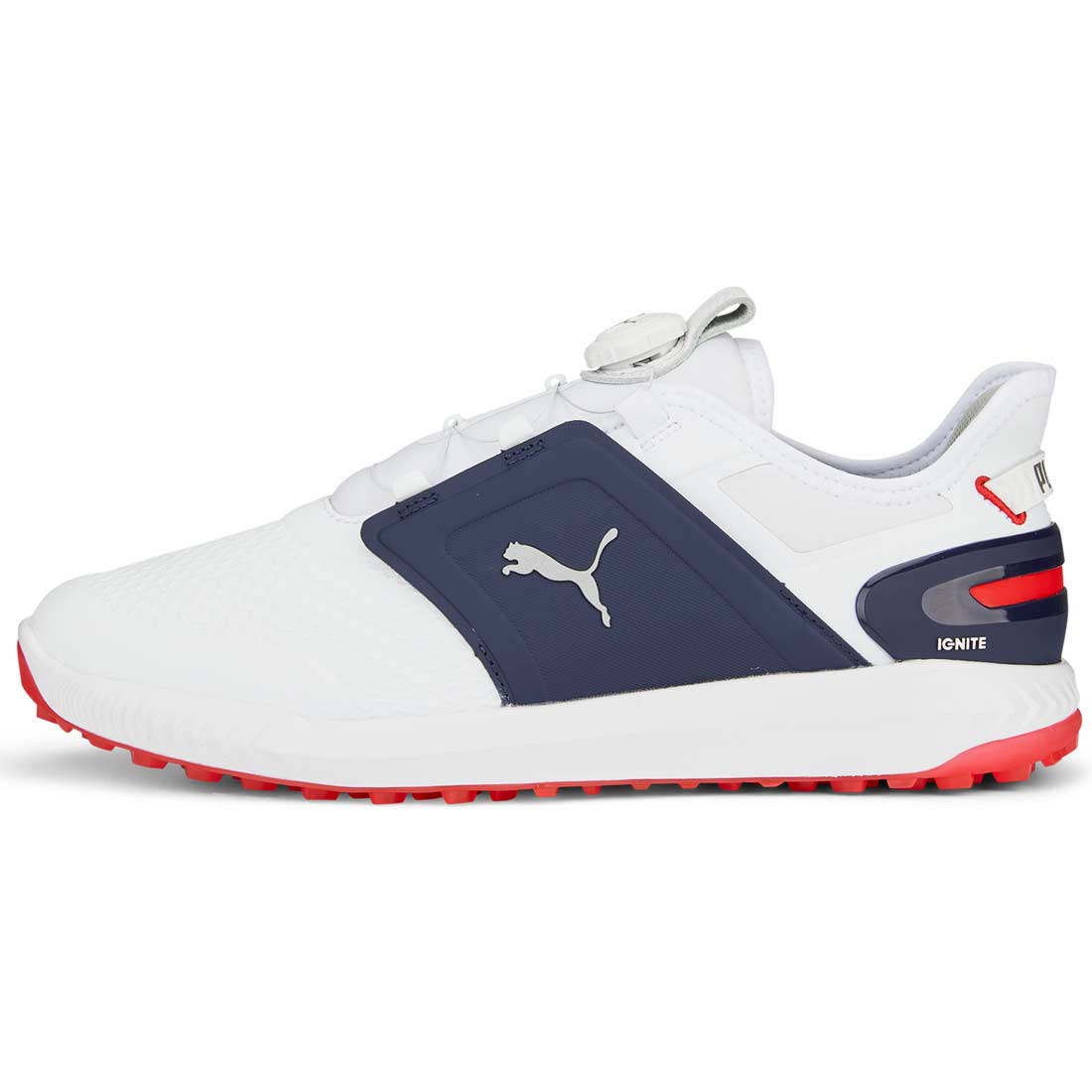 Puma Ignite Elevate Disc Golf Shoes White/Silver/Navy