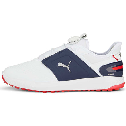 Puma Ignite Elevate Disc Golf Shoes White/Silver/Navy