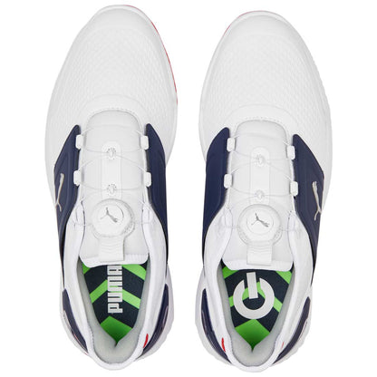 Puma Ignite Elevate Disc Golf Shoes White/Silver/Navy