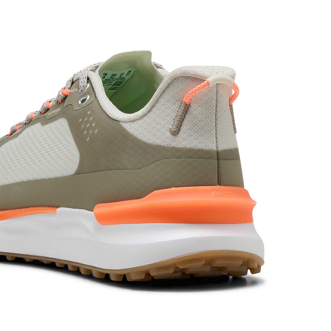 Puma Ignite Elevate X Golf Shoes Sedate Grey/Velvet Moss/Fluro Orange