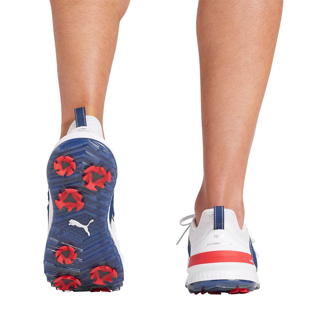 Puma Ignite Innovate Golf Shoes White/Persian Blue/Strong Red