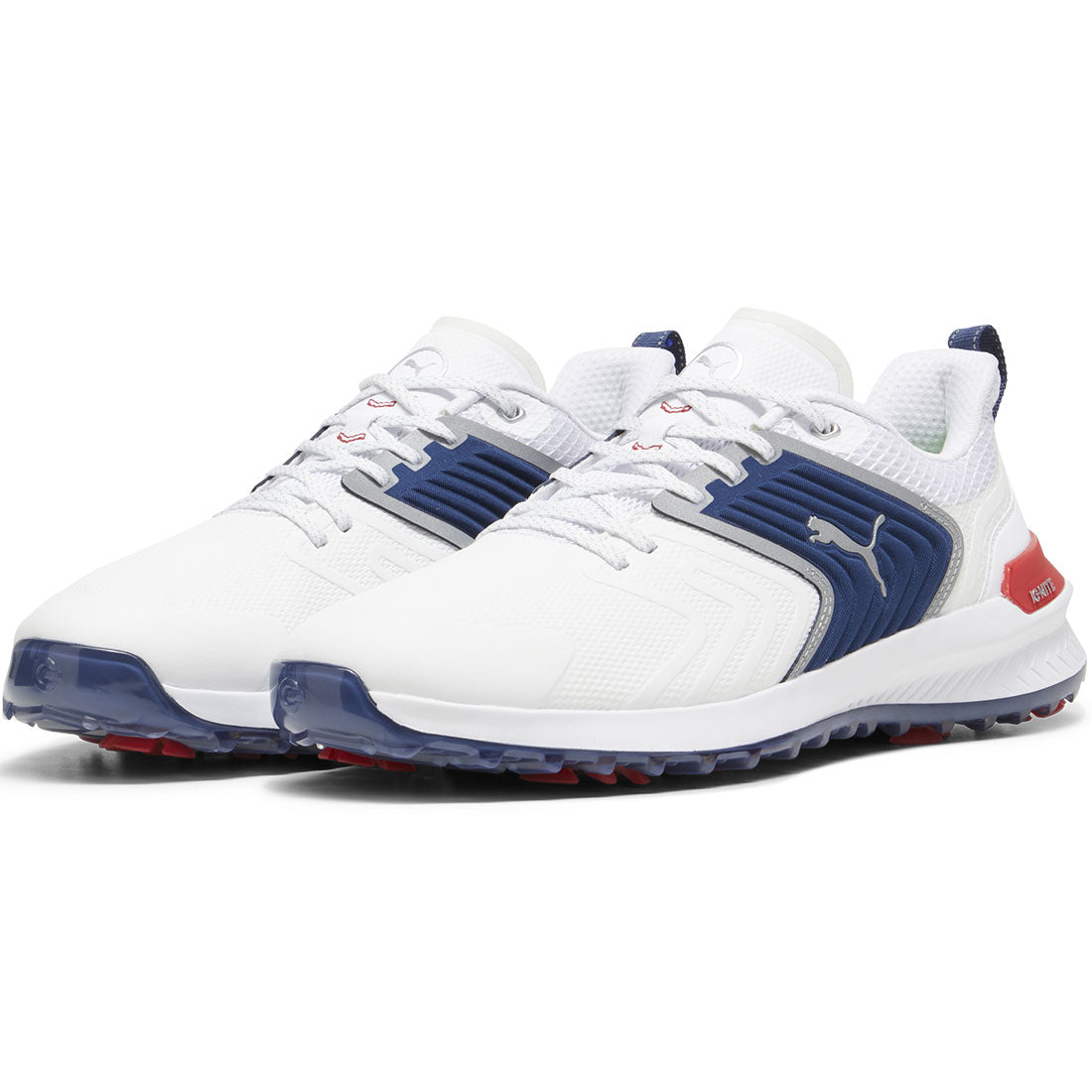 Puma Ignite Innovate Golf Shoes White/Persian Blue/Strong Red